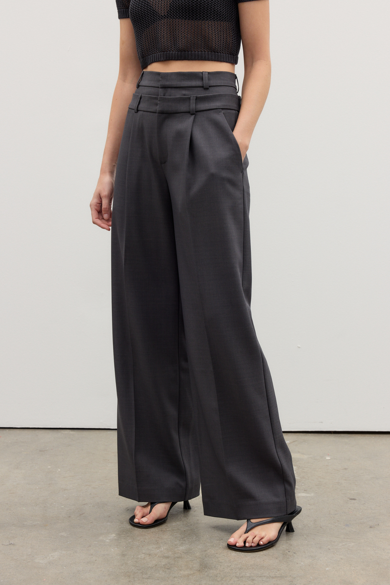 ISABEL PANT - CHARCOAL GREY