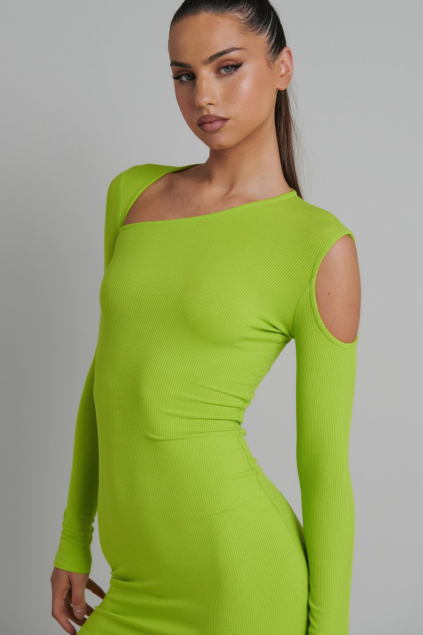 KEELEY MINI DRESS - NEON LIME