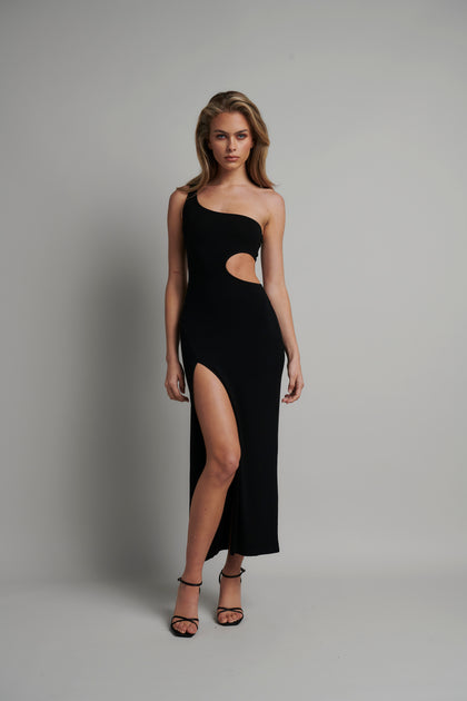 ALYSHA MIDI - BLACK