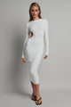 LOGAN MIDI DRESS- WHITE