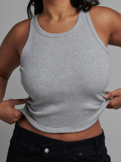 MALISSA TANK - GREY MARLE