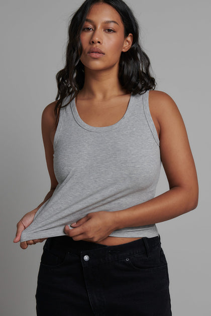 CASSIA TANK - GREY MARLE