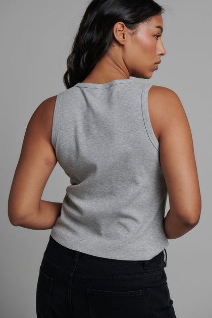 CASSIA TANK - GREY MARLE