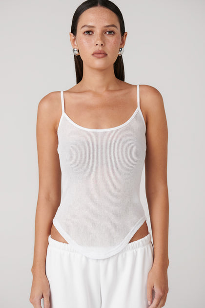 DATON SINGLET TOP - WHITE