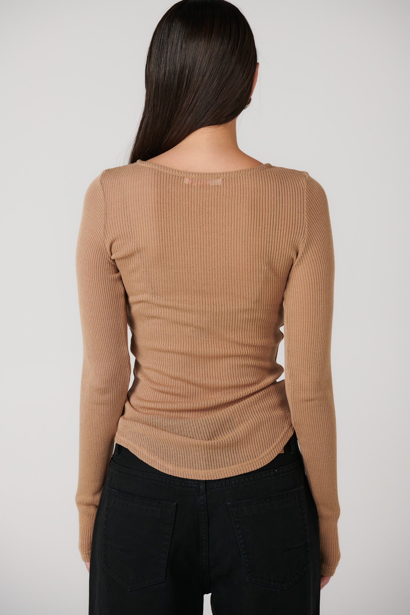 MYLES CREW NECK TOP - LATTE – Bayse Brand