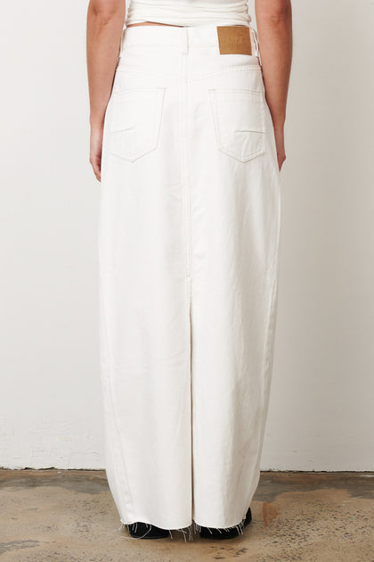 HUDSON MAXI SKIRT - GEISHA WHITE