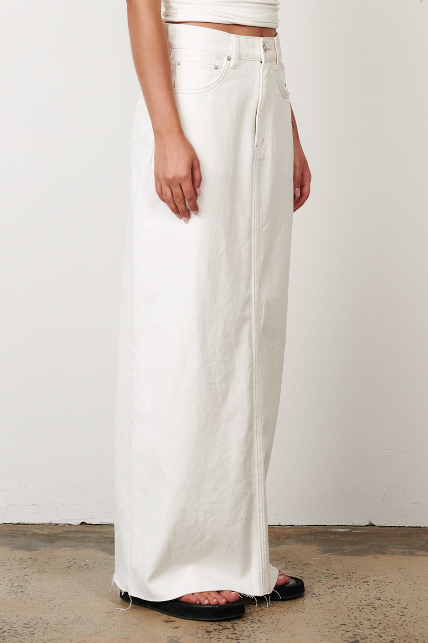 HUDSON MAXI SKIRT - GEISHA WHITE