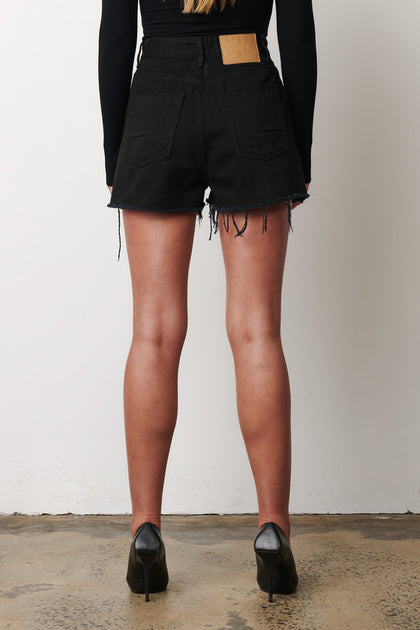 MALIBU DENIM SHORT - OVERDYED BLACK