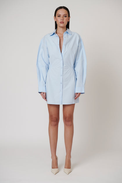 EASTON SHIRT DRESS - ICE BLUE