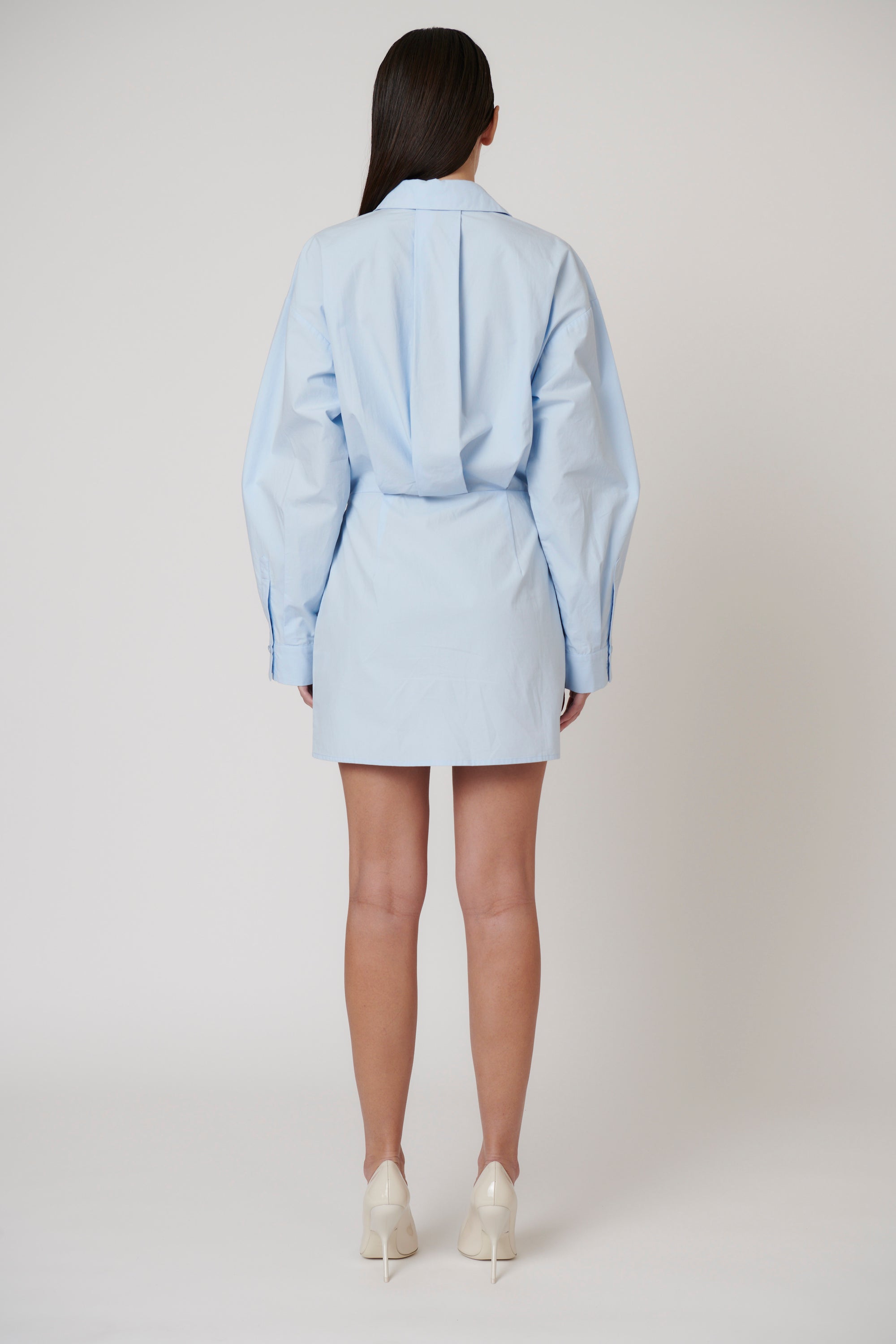 EASTON SHIRT DRESS - ICE BLUE