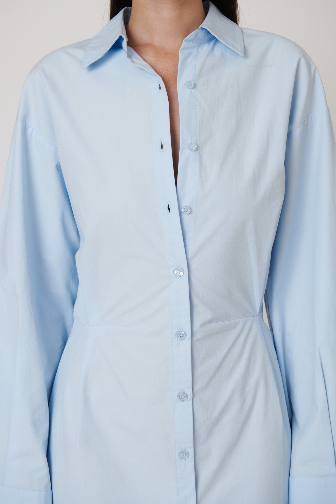 EASTON SHIRT DRESS - ICE BLUE