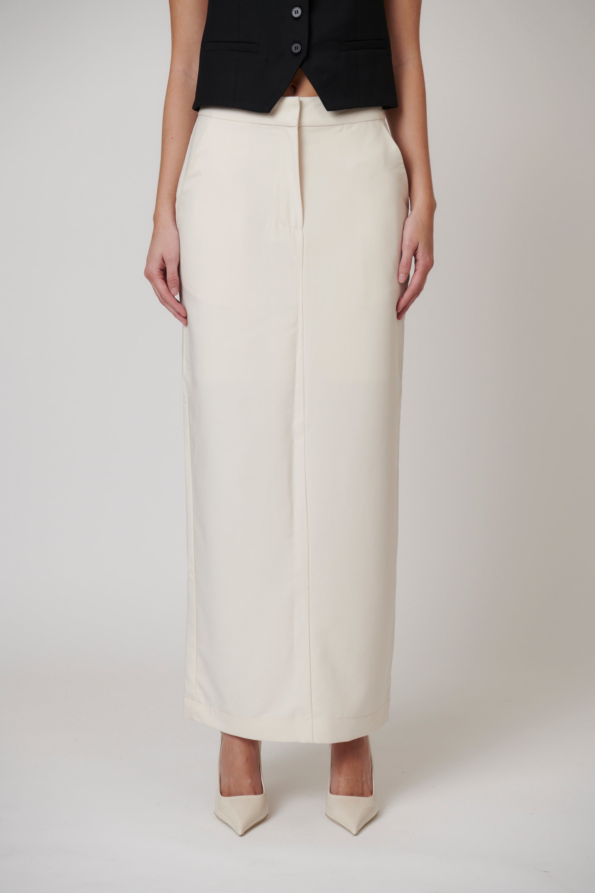 PHEONIX MAXI SKIRT - IVORY