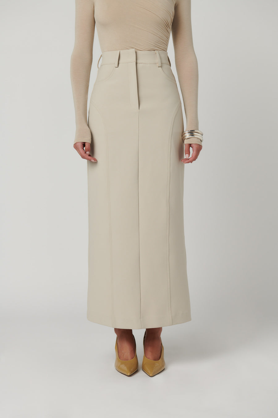 BECKETT SKIRT - BONE