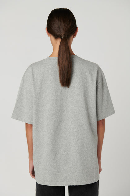 BOYFRIEND T-SHIRT - GREY MARLE