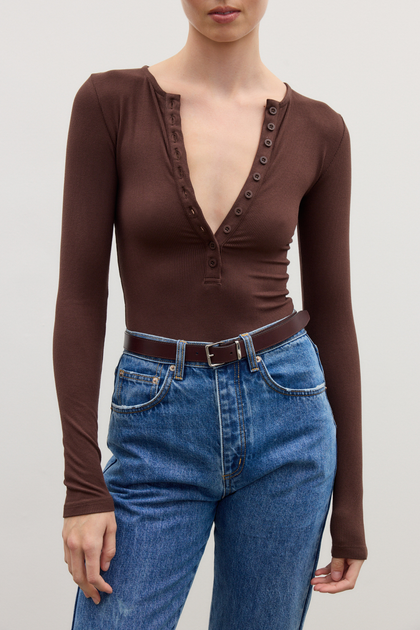 LARA BODYSUIT - CHOCOLATE