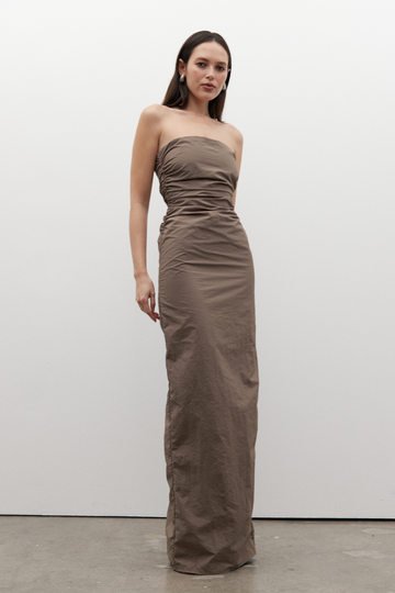 ALINA DRESS - TAUPE