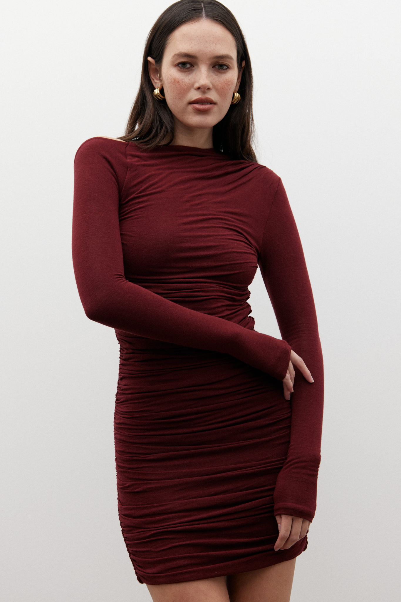 FEMI MINI DRESS - WINE