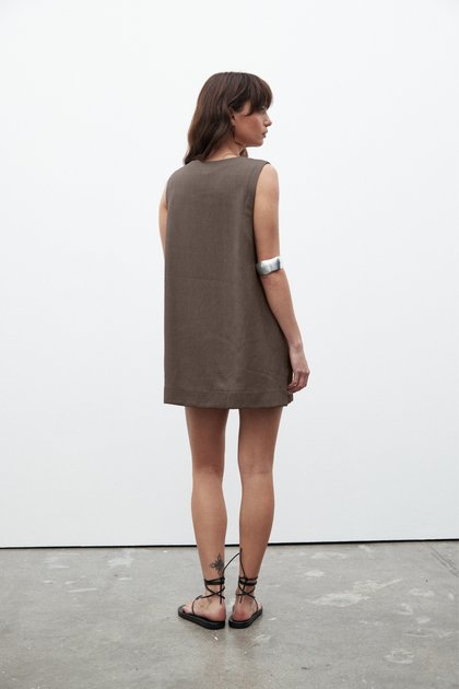 SKYLAR DRESS - CHOCOLATE