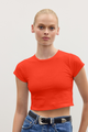 COREY CROPPED T-SHIRT - CHERRY RED