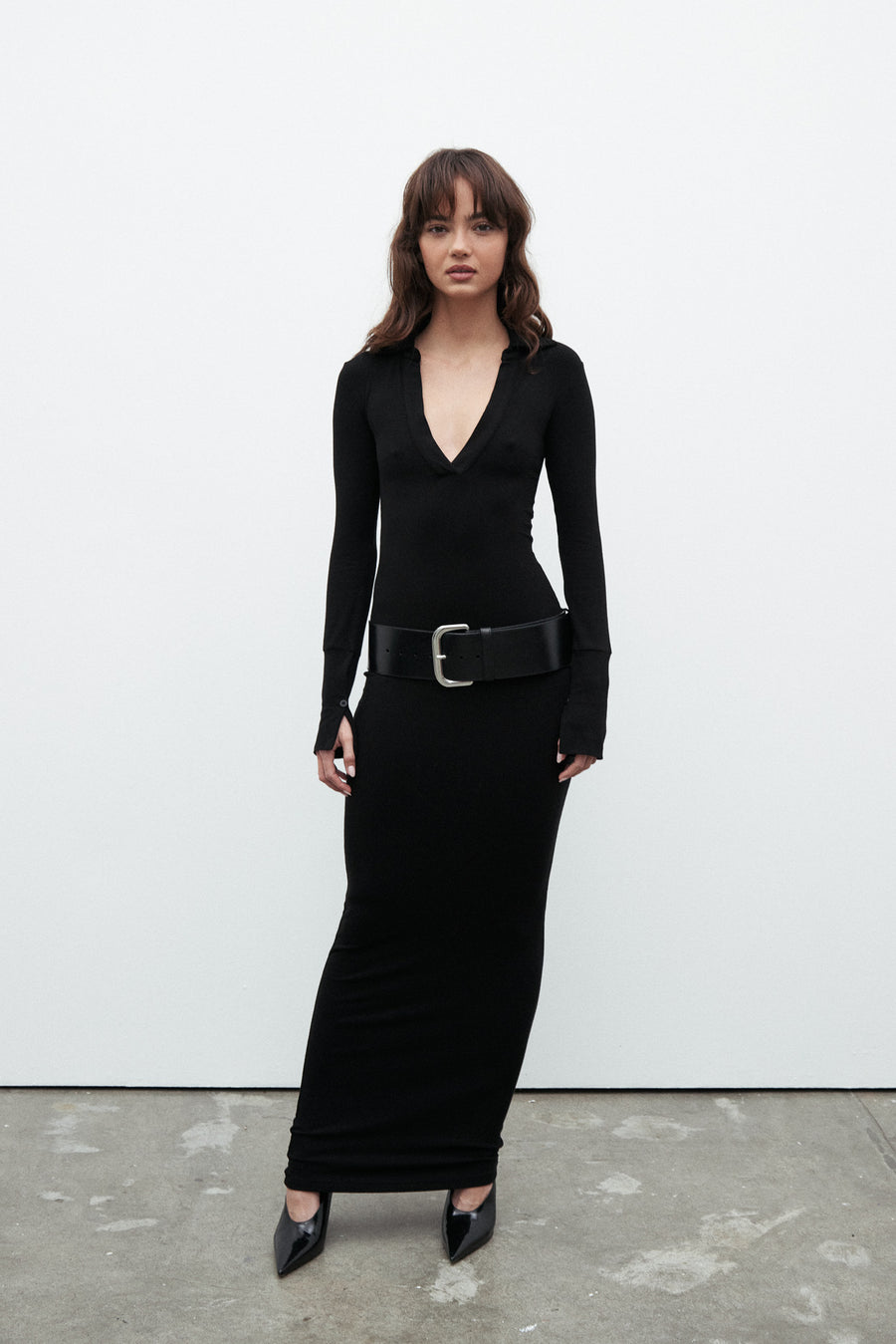 CELINE MAXI DRESS - BLACK