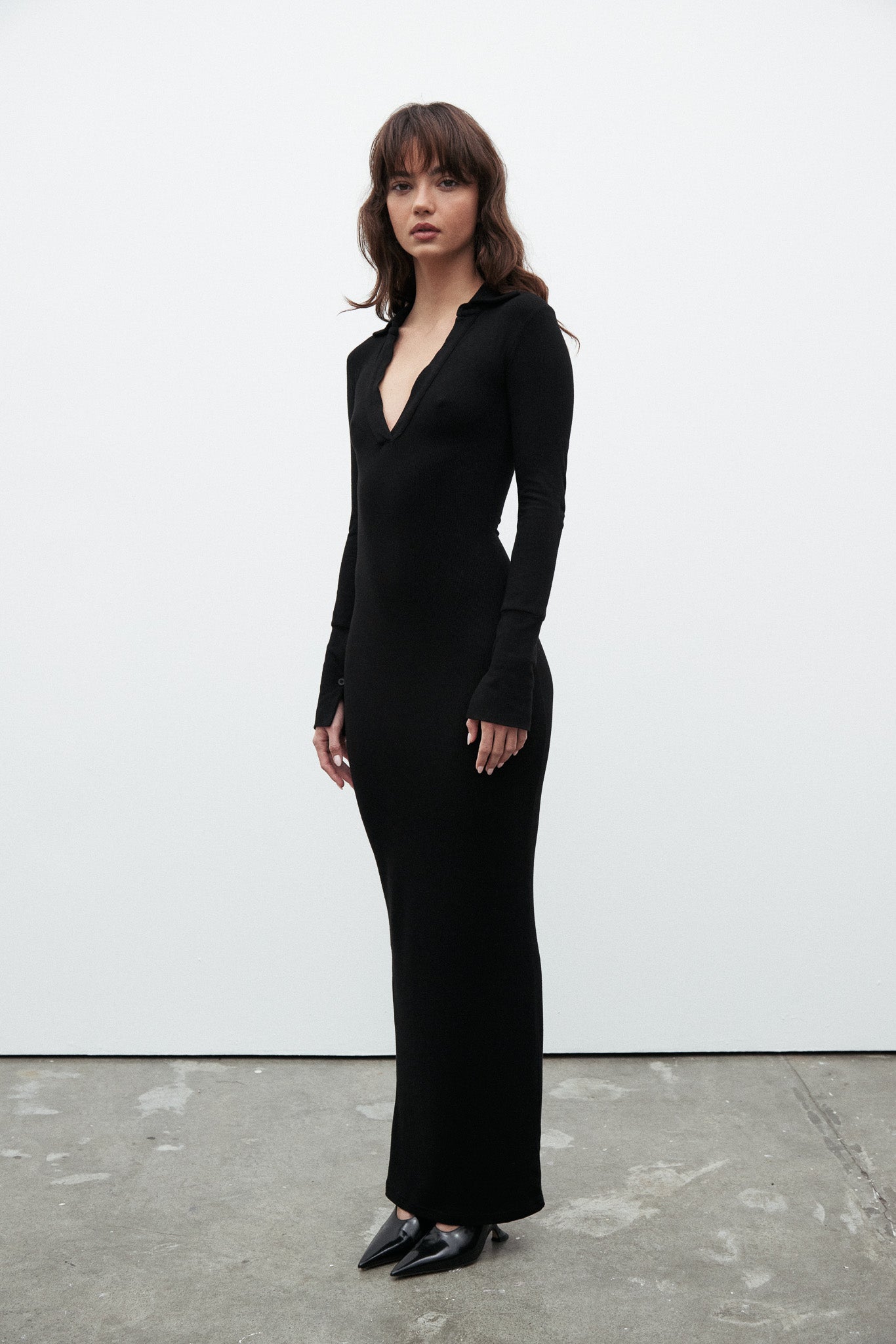 CELINE MAXI DRESS - BLACK