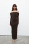 ALESSANDRA MAXI DRESS - CHOCOLATE