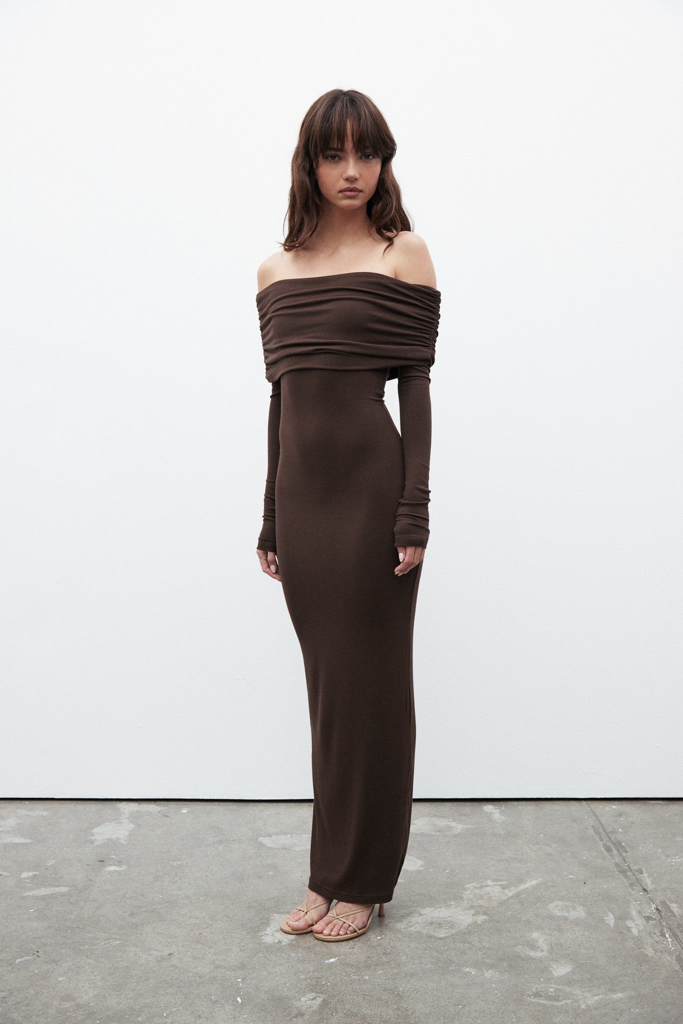 ALESSANDRA MAXI DRESS - CHOCOLATE