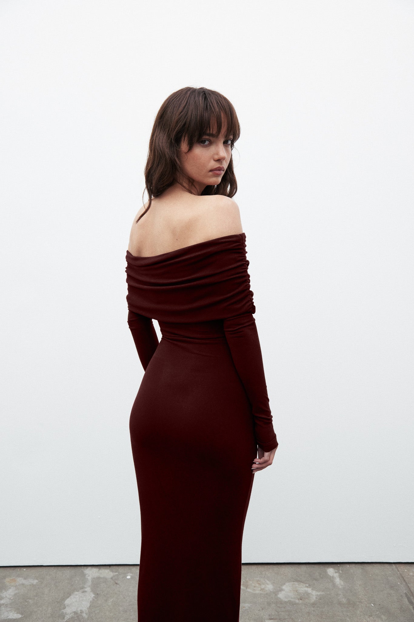 ALESSANDRA MAXI DRESS - WINE