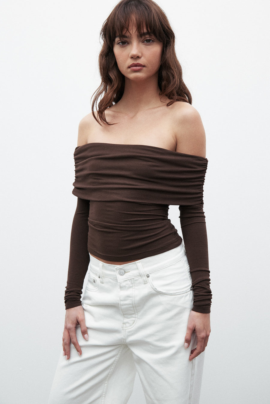 ALESSANDRA TOP - CHOCOLATE