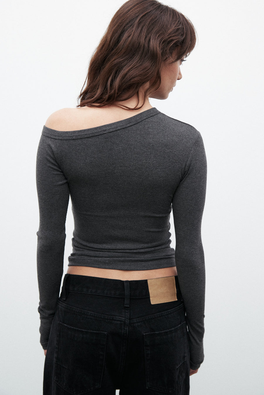 ZINNIA TOP - DARK HEATHER GREY