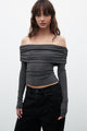 ALESSANDRA TOP - DARK HEATHER GREY