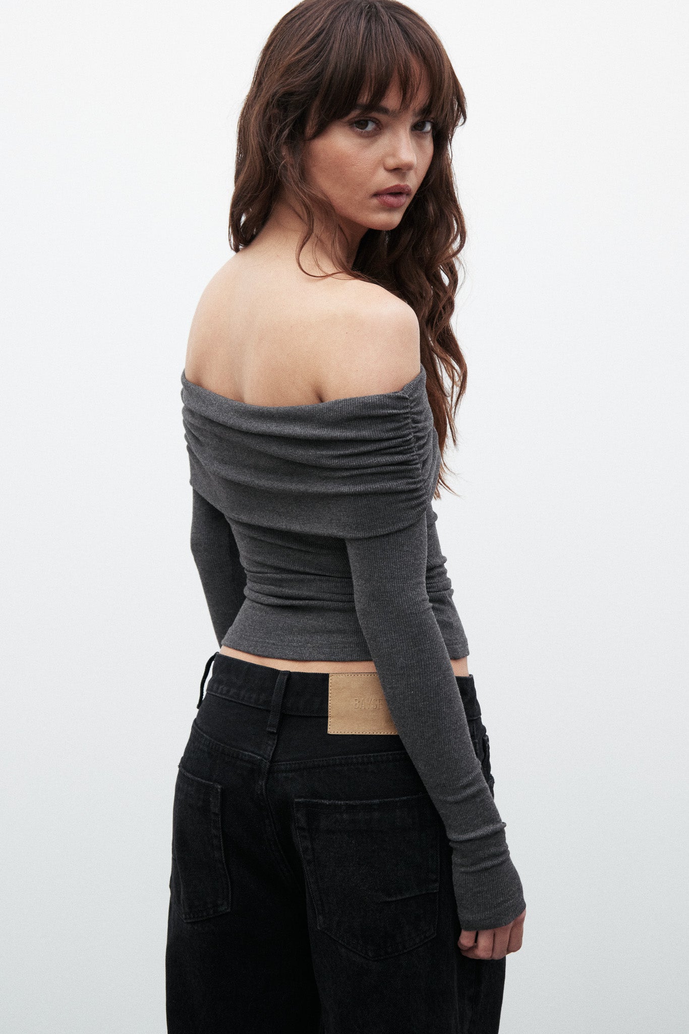 ALESSANDRA TOP - DARK HEATHER GREY