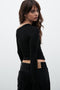 ZINNIA TOP - BLACK