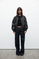 SELENE OVER SIZED BOMBER JACKET - BLACK