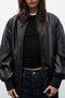 SELENE OVER SIZED BOMBER JACKET - BLACK