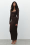 NINA MAXI DRESS - CHOCOLATE