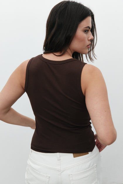 CASSIA TANK - CHOCOLATE