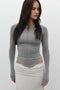 ANISA TOP - DOVE GREY