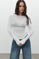 MYLES CREW NECK TOP - WHITE