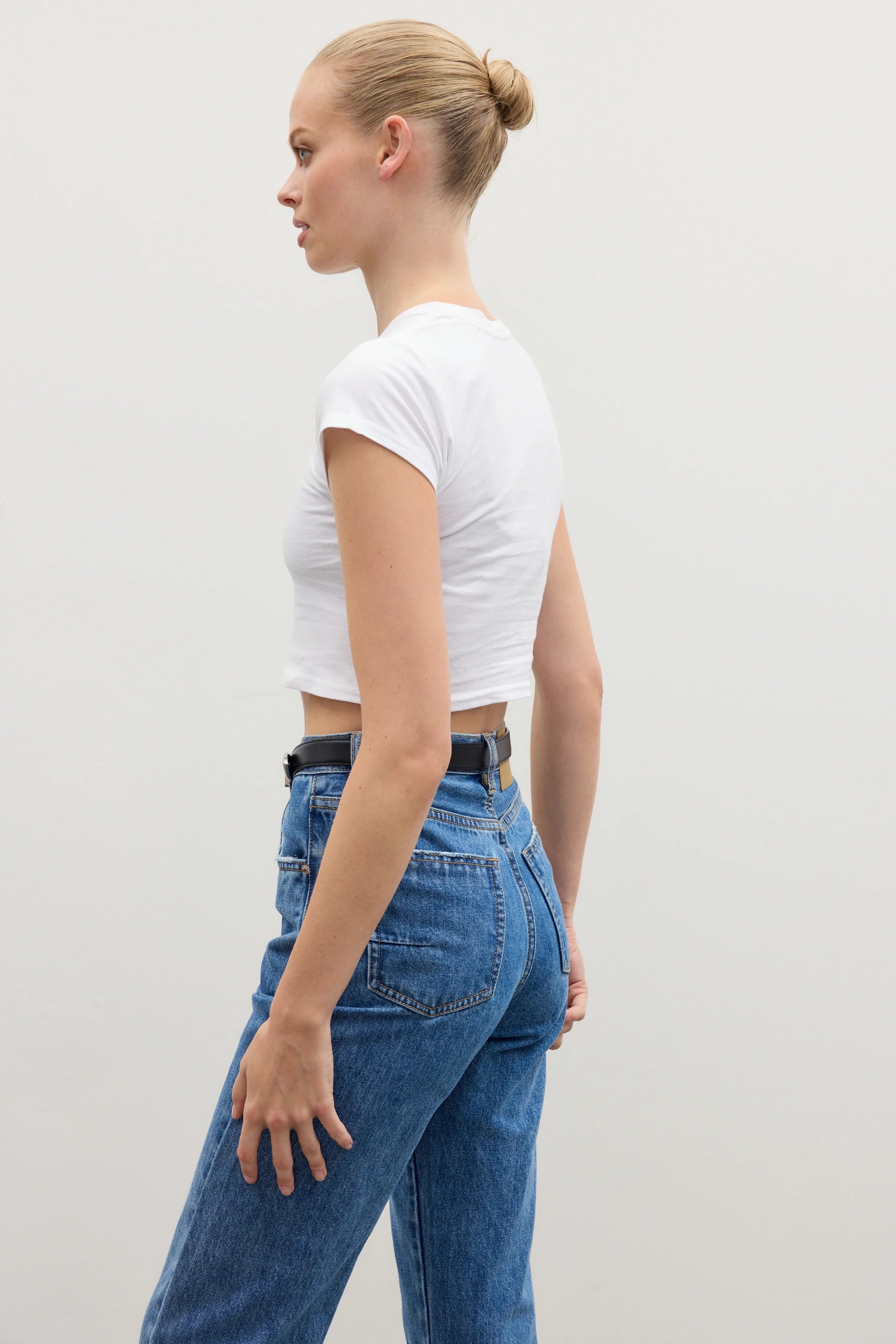 COREY CROPPED T-SHIRT - WHITE