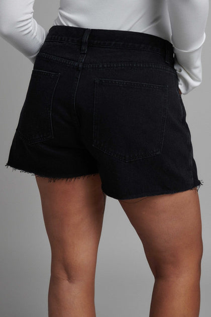 CHANIA DENIM SKORT - BLACK